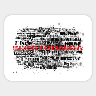 Electronica House Dubstep Techno Sticker